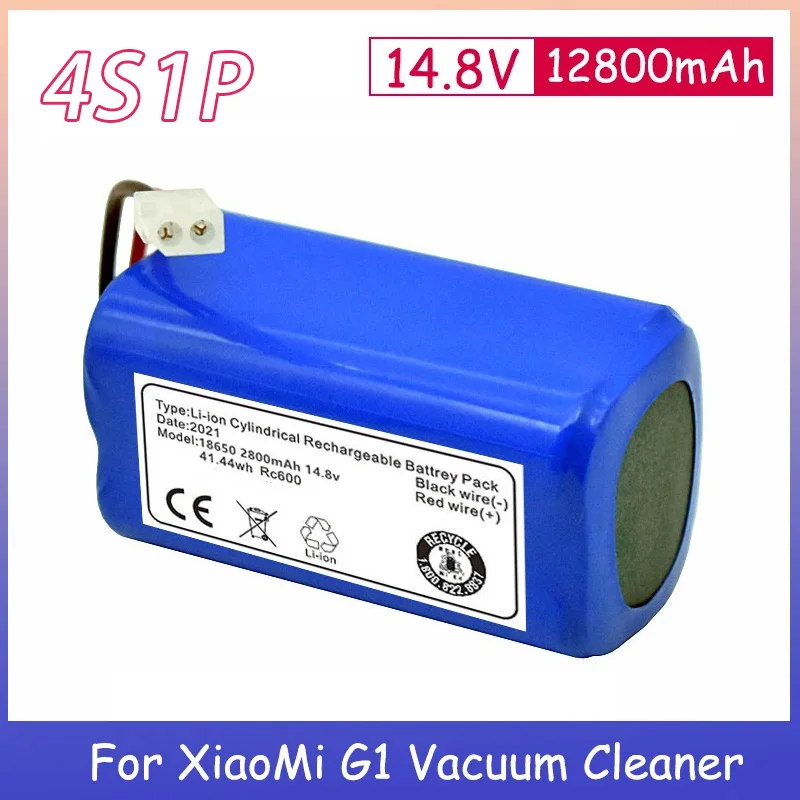 

4S1P Vacuum Cleaner Battery Pack for XiaoMi G1 14.8V 12800mAh 18650 Li-Ion Robot Vacuum Lithium Sweeper Batteries Spare Batteria