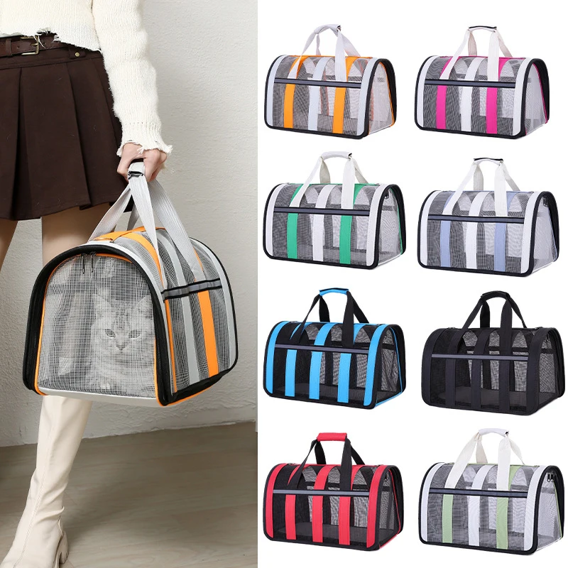 Pet Carrier Bag Shoulder Breathable For Outdoor Use