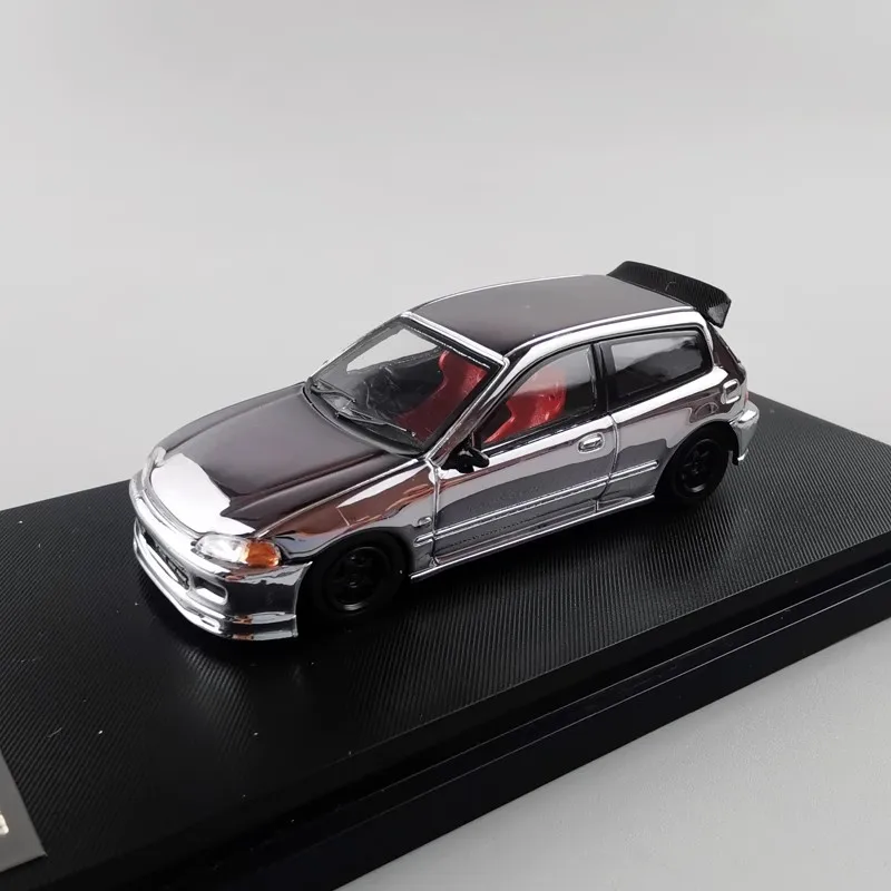 

Street Weapon 1:64 Civi-c EG6 Silver Version Alloy Simulation Model Car