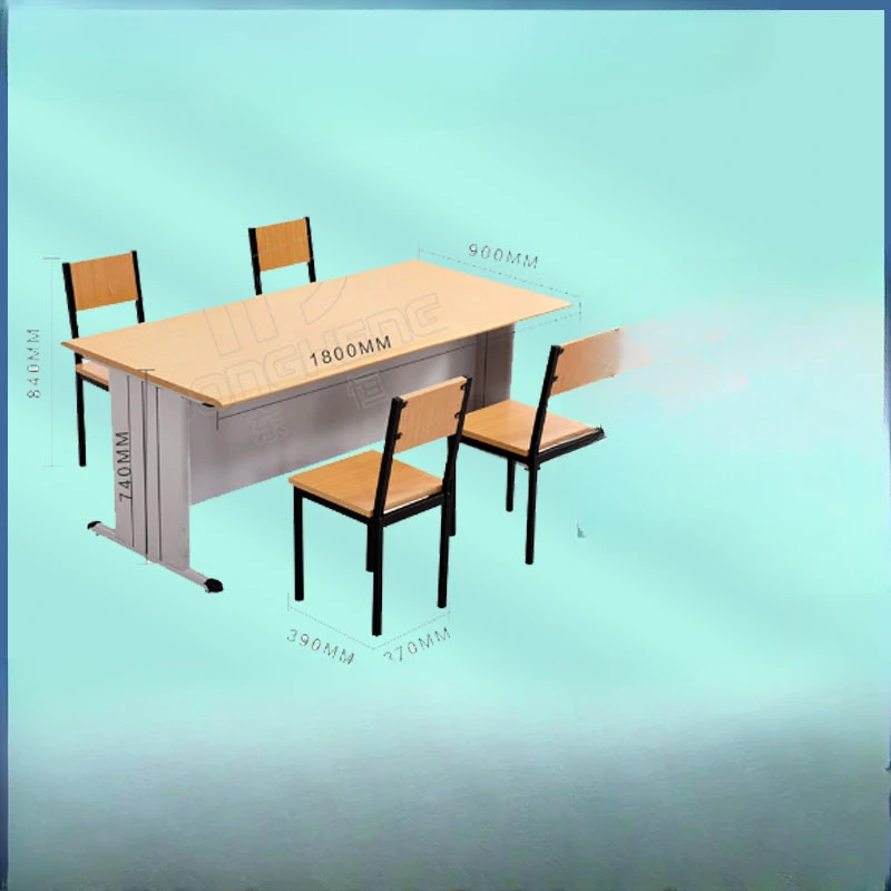 

School Library Room Reading Table Reading Room Tables and Chairs Fireproof Panel Steel and Wood Training Table Reading Table