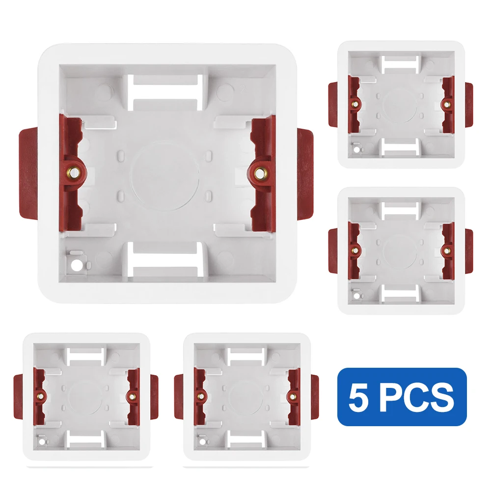Switch box Wall socket box 1 Gang Dry Lining Box For Gypsum Board Drywall Plasterboad 46mm Depth Wall Switch BOX Wall Socket Cassette SRAN