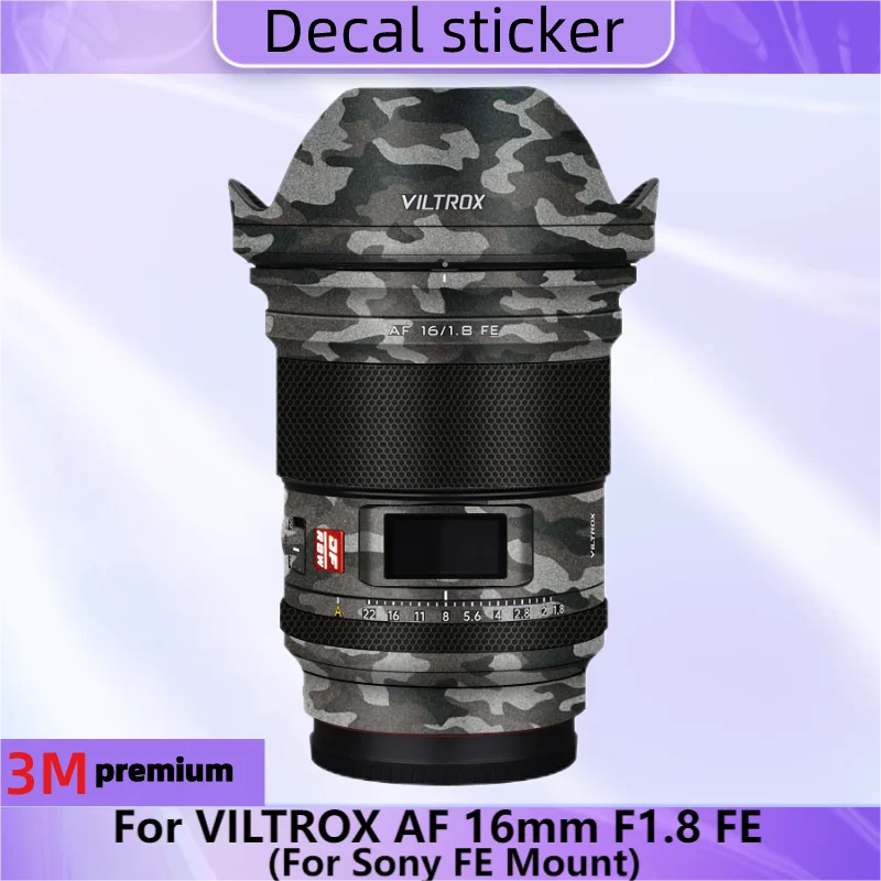 Per Viltrox Af 16Mm F1.8 Fe Per Sony Fe Mount Lens Sticker Pellicola Protettiva Antigraffio Per Decalcomania Della Pelle Af16F1.8 16/1.8 Fe