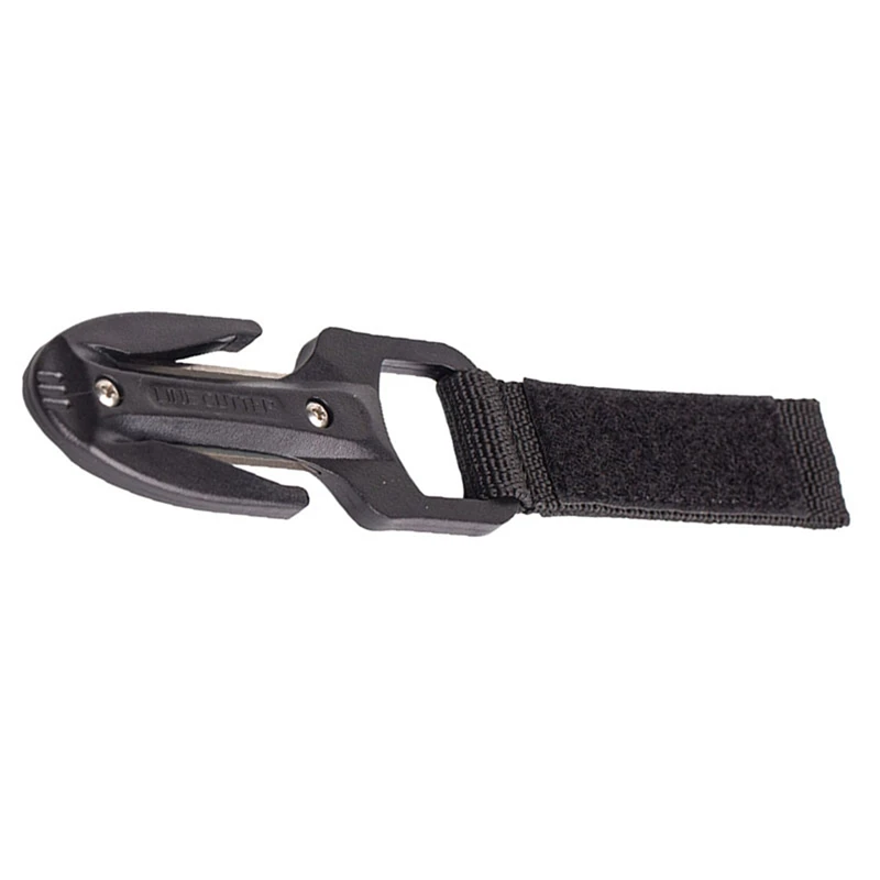 

2X Diving Cutter Diving Hand Line Cutter Diving Cutting Knife With Extra Blade Black