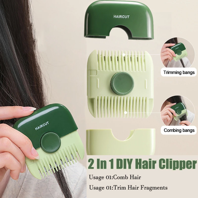 

2 In 1 Hair Trimmer and Comb Multi-Functional Split Ends Cutter Portable Haircutting Tools Home DIY Beauty Hairstyling Supplies