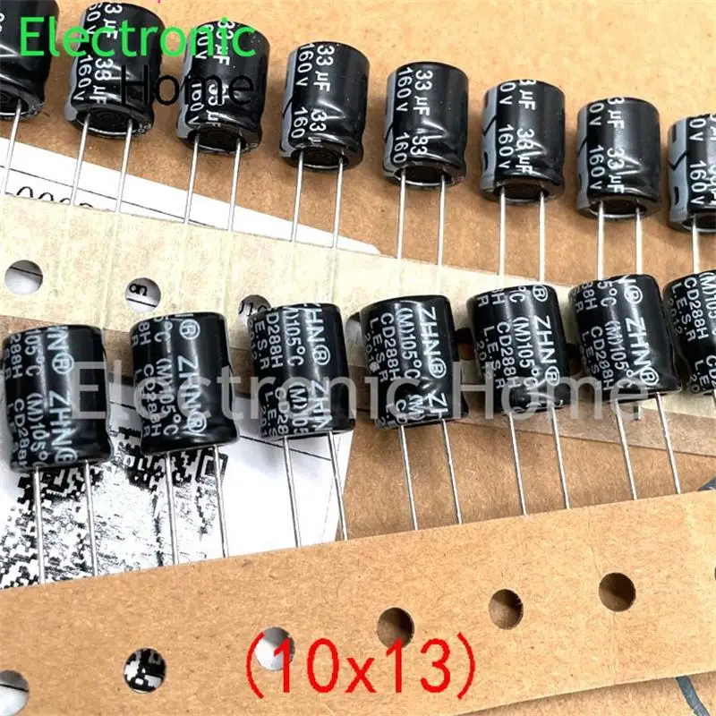 160v 33uf Switching Power Supply Adapter High Frequency Low Resistance Aluminum Electrolytic Capacitor 10x13MM 160V33UF 50PCS