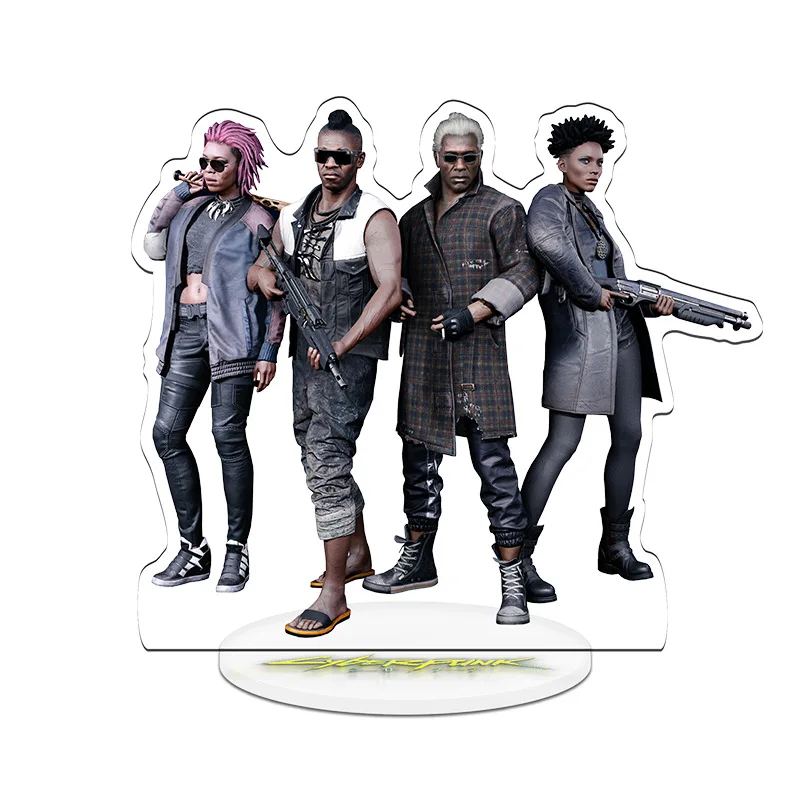 Cyberpunk 2077 Merchandise Display Stand with Keychain Gift Accessories
