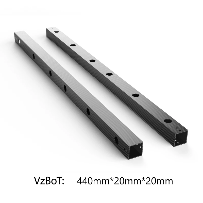 초고속 3D 프린터 VzBoT 경량용 CNC CF 튜브, 탄소 섬유 롤 포장 능직 사각 튜브, 1 개