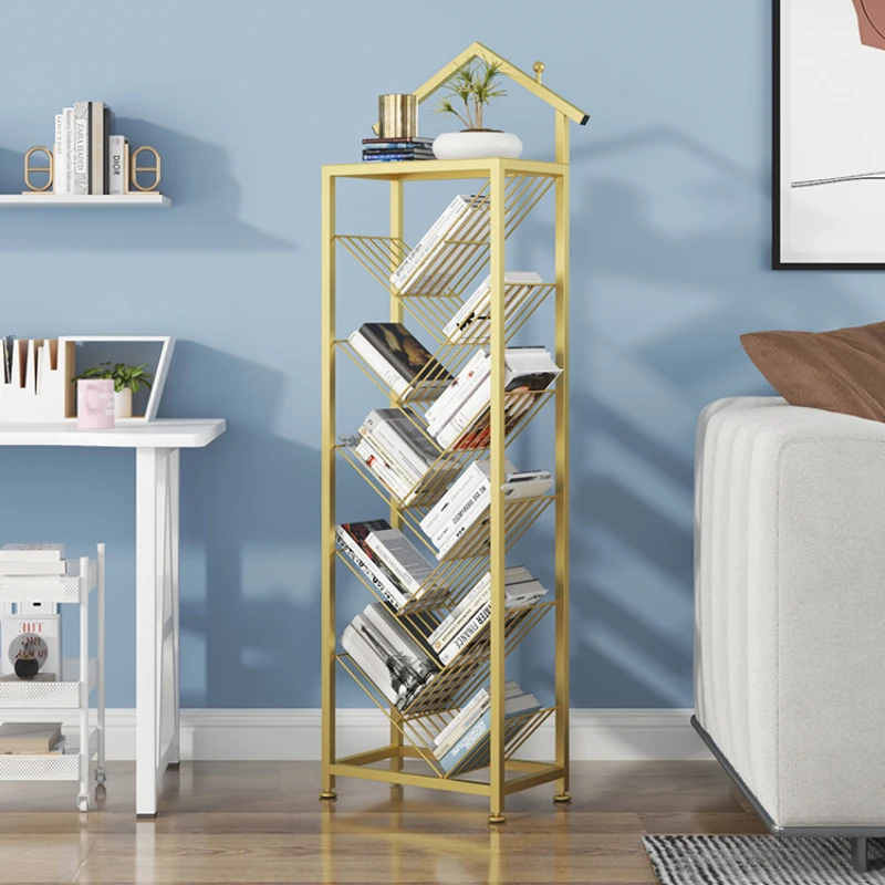 

Simple Modern Storage Shelves Multi-layer Partition Book Cabinet Oblique Design Book Shelves Stable Load-bearing Home Furniture