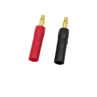 Black Red 4mm Banana Plug Audio Speaker Cable Wire Connector Solderless Screw Lock Banana Connectors for Speaker Wire 3
