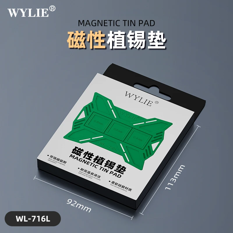 WYLIE WL-716L Magnetisches Zinnimplantat-Pad, universelle BGA-Reballing-Plattform, Handy, CPU, IC, Nacharbeit, Adsorption, Silizium-Befestigung – Detail 7