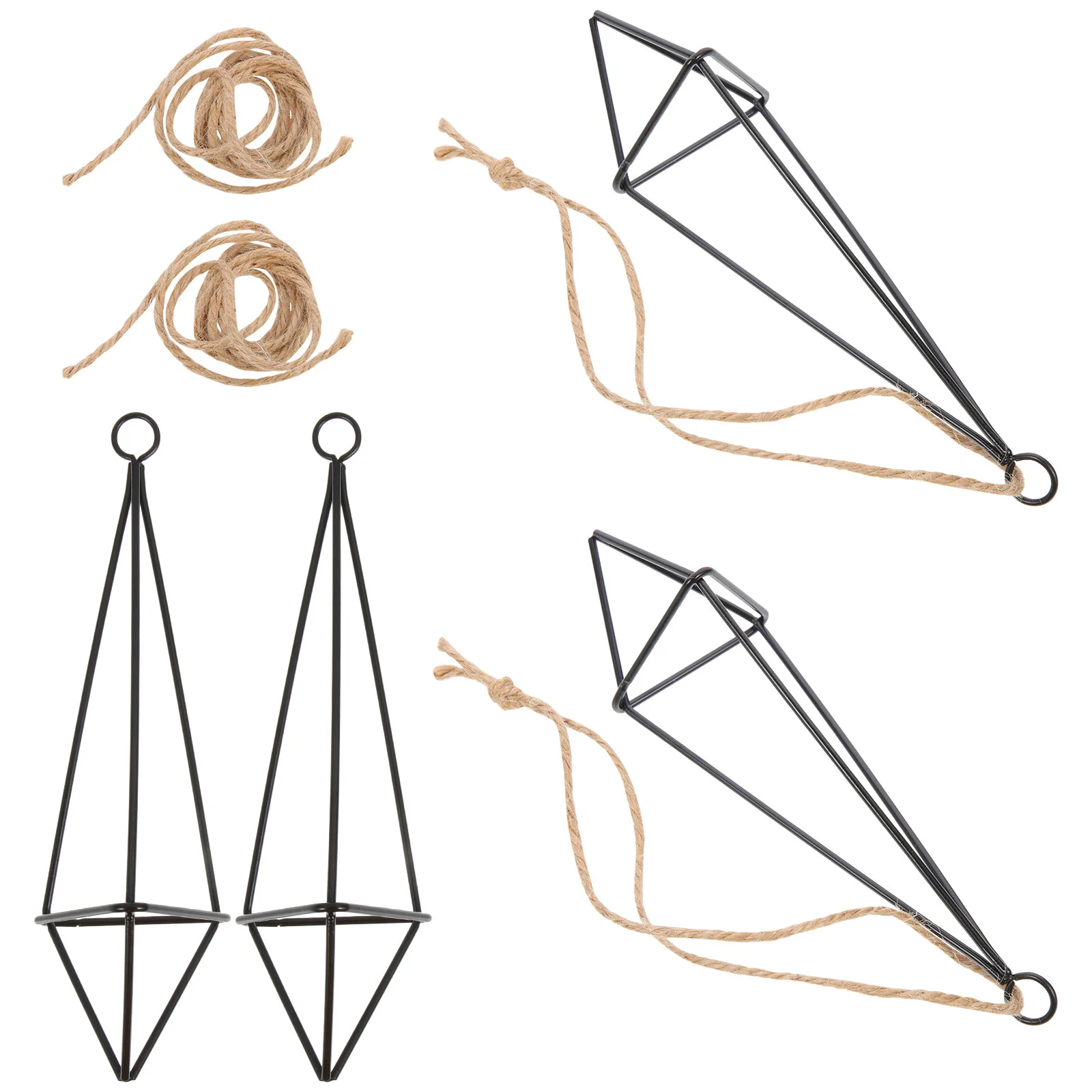 

4 Pcs Air Pineapple Stand Home Decor Geometric Metal Plant Holder Rack Display Shelves Iron Plants Holders