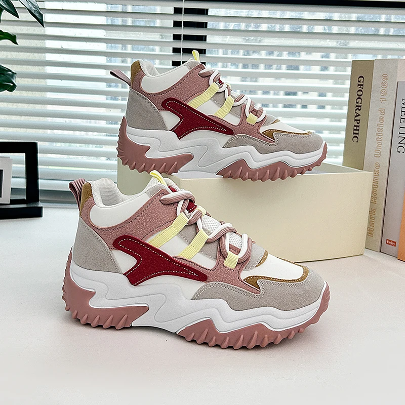 

Fashion Girls Thick Sole Running Shoes Colorful Women Sport Training Sneakers Daily Popular Walking Shoes