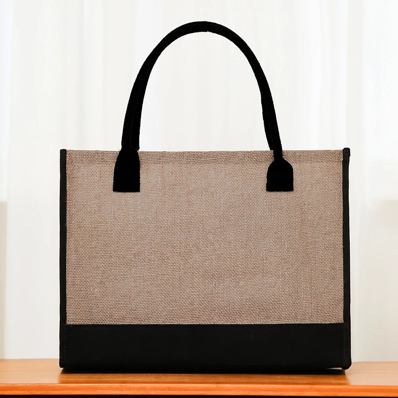 Personalized Handbag Letter F Tote Shoulder Linen Ladies Luxury Designer Bags Large Capacity Pocket Handbags for Men and Women