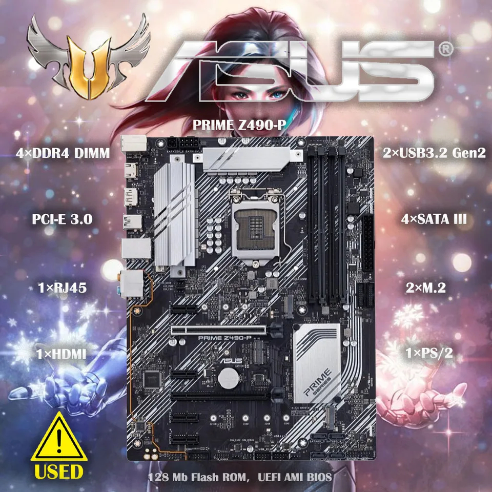 【セット】i9-11900 ES / Z490 PG V / DDR4 32GB ASUS Z490-P LGA 1200 (For Intel® 10th Gen) ATX Motherboard