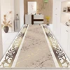Luxury Gold Long Corridor Carpet European Style Hall Runner Carpets Stairway Rug Non-slip Washable Aisle Floor Mat Customizable 1