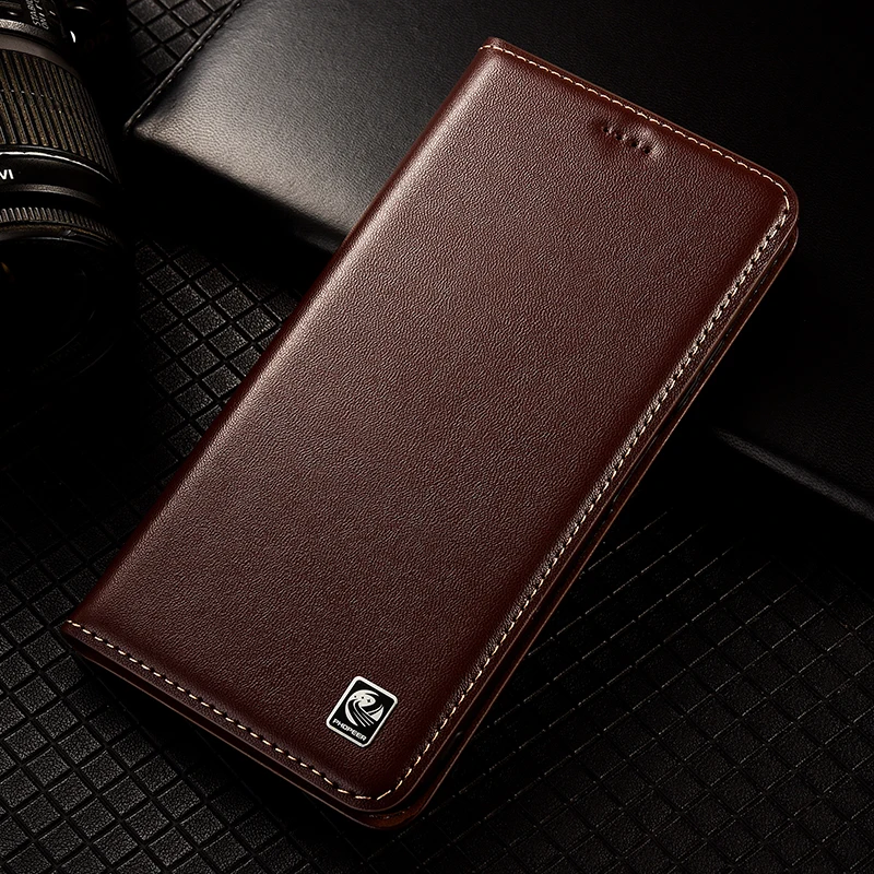 Napa Genuine Leather Flip Case with Card Holder Slots - Premium Protective Phone Cover