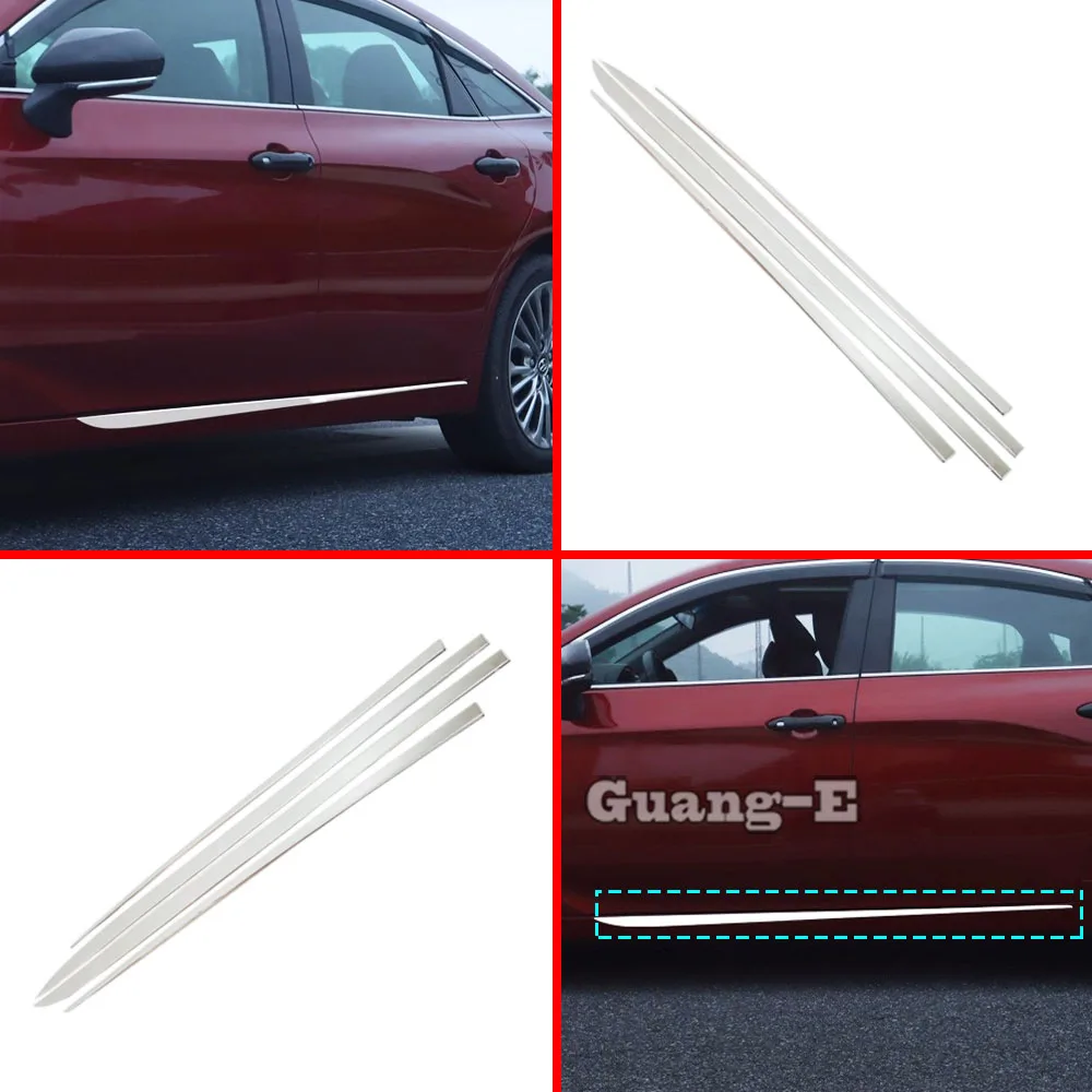 

For Toyota Avalon XX50 2018 2019 2020 2021 2022 Car Side Door Trim Strip Stainless Steel Molding Stream Lamp Panel Bumper Body