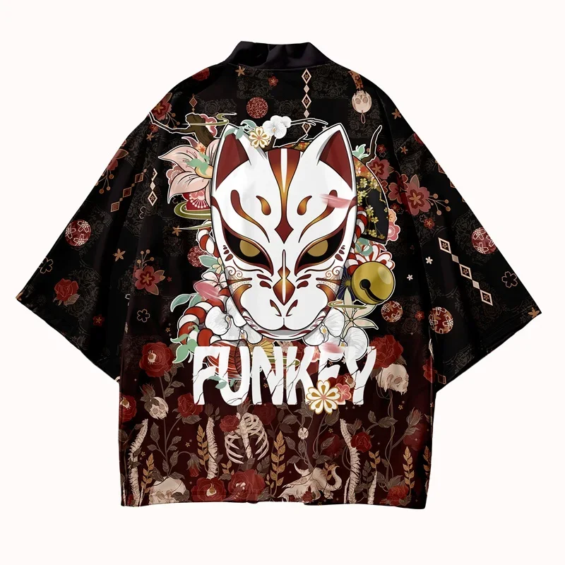 Japanische Straße klassische Frauen Kimono neue lockere Japan Street Wear Kimono Mann Outdoor lässig Harajuku Stil trend ige Haori – Detail 6