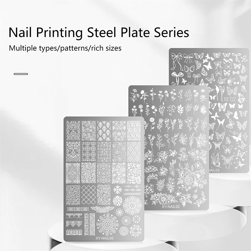 9.5X14.5cm 큰 사이즈 네일 스탬핑 플레이트 나비 꽃 뱀 디자인 네일 아트 템플릿 DIY 네일 데코 스텐실 매니큐어 도구