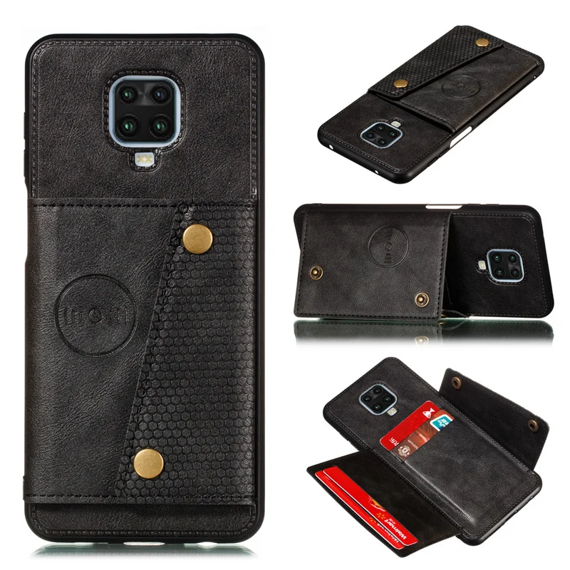 Elegant Leather Wallet Case with Magnetic Car Holder and Flip Card Slots