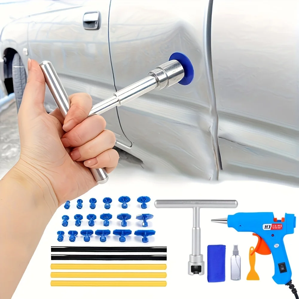 Car Dent Repair Tool Auto Body Part Mechanical Sheet Metal Paintless Dent Removal Puller Kit Hand Tools Set