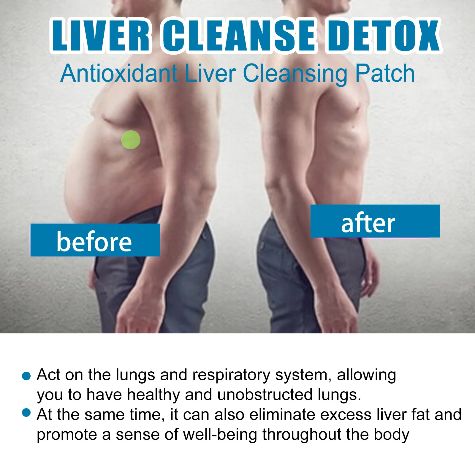 Liver Cleansing Patch Remove Bad Breath Promote Body Detoxification Improve Digestive Preventing Fatty Liver Health Care 5pcs