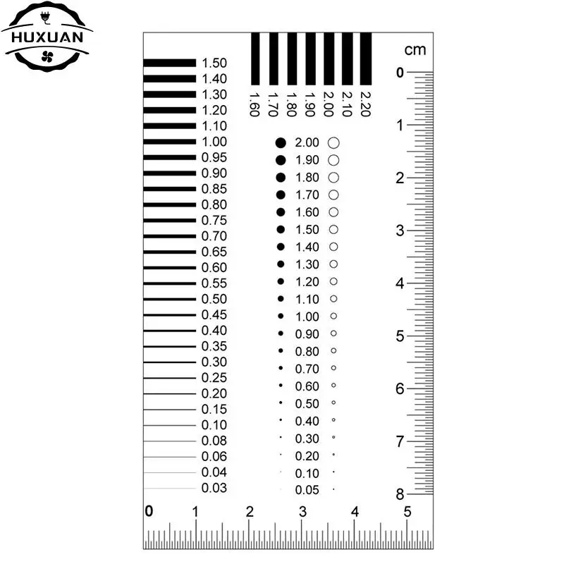 

Measuring Pass Badge Gauge Stain Card Point Gauge Wire Gauge Transparent Film Ruler Stain Crack Contrast Ruler