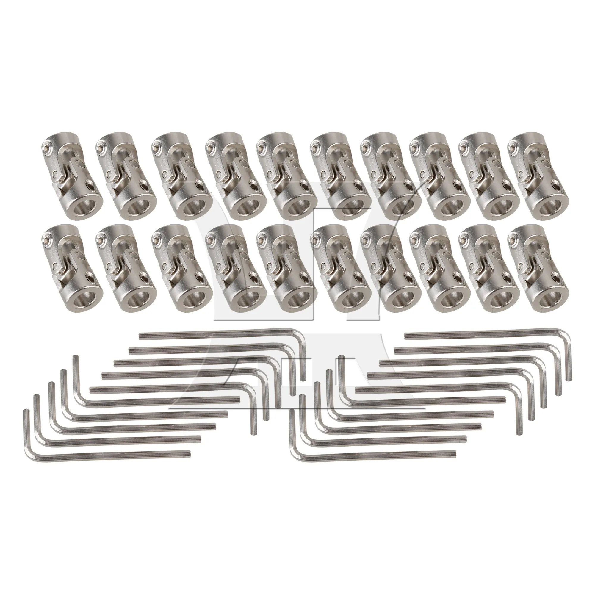 CNBTR 20 Pcs Shaft Coupler for RC Car Boat Motor Connector 6-6mm Hole Dia Kit