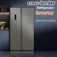 Réfrigérateur électrique en acier inoxydable de haute qualité pour usage domestique et hôtelier, 530L, double porte côte à côte, portable, sans givre, faible consommation 2