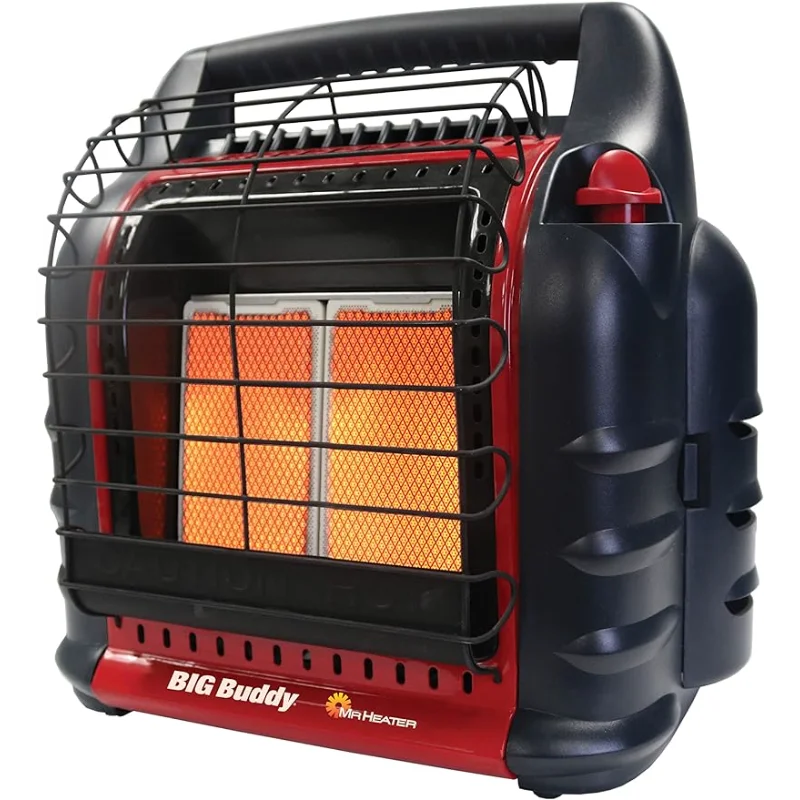 18,000 BTU Big Buddy Portable Propane Heater (No Fan),Red