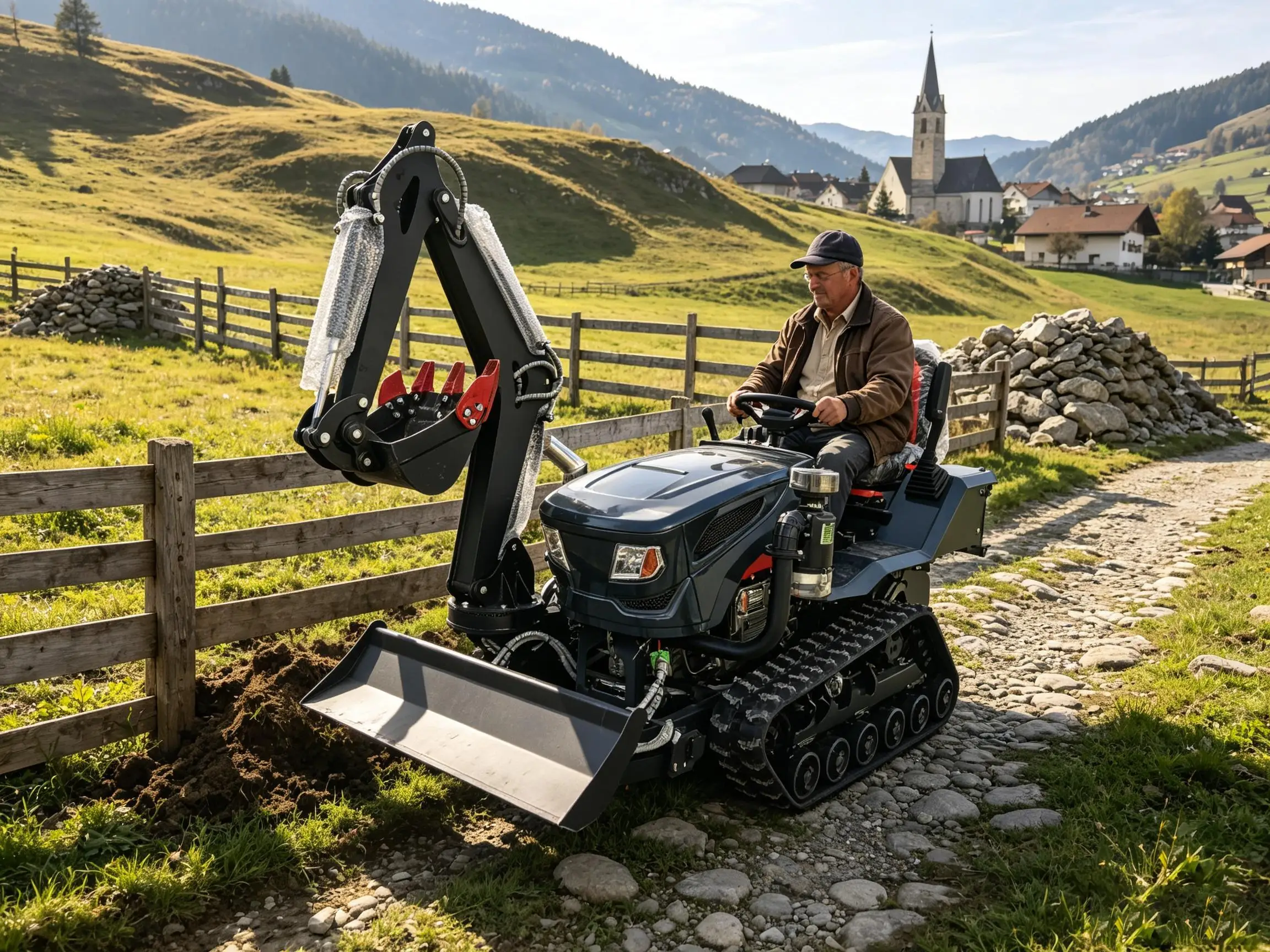 110 PS Gummiketten-Farmtraktor für jedes Gelände, geeignet für Berghänge und großflächige landwirtschaftliche Nutzflächen