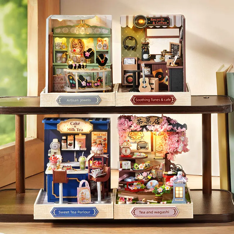 Enchanted Miniature DIY Wooden Dollhouse Kit - Handmade 3D Puzzle and Bedroom Decoration Toy