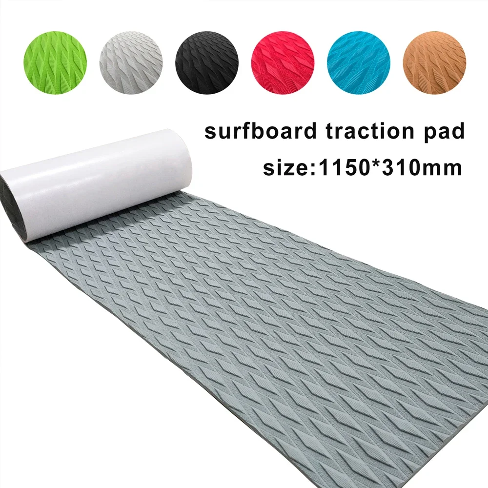

115*31cm EVA Foam Surfboard Traction Pads Non-slip Diamond Grip Mat Trimmable Sheet for Kayak RV Yacht Pool Skateboard Skimboar