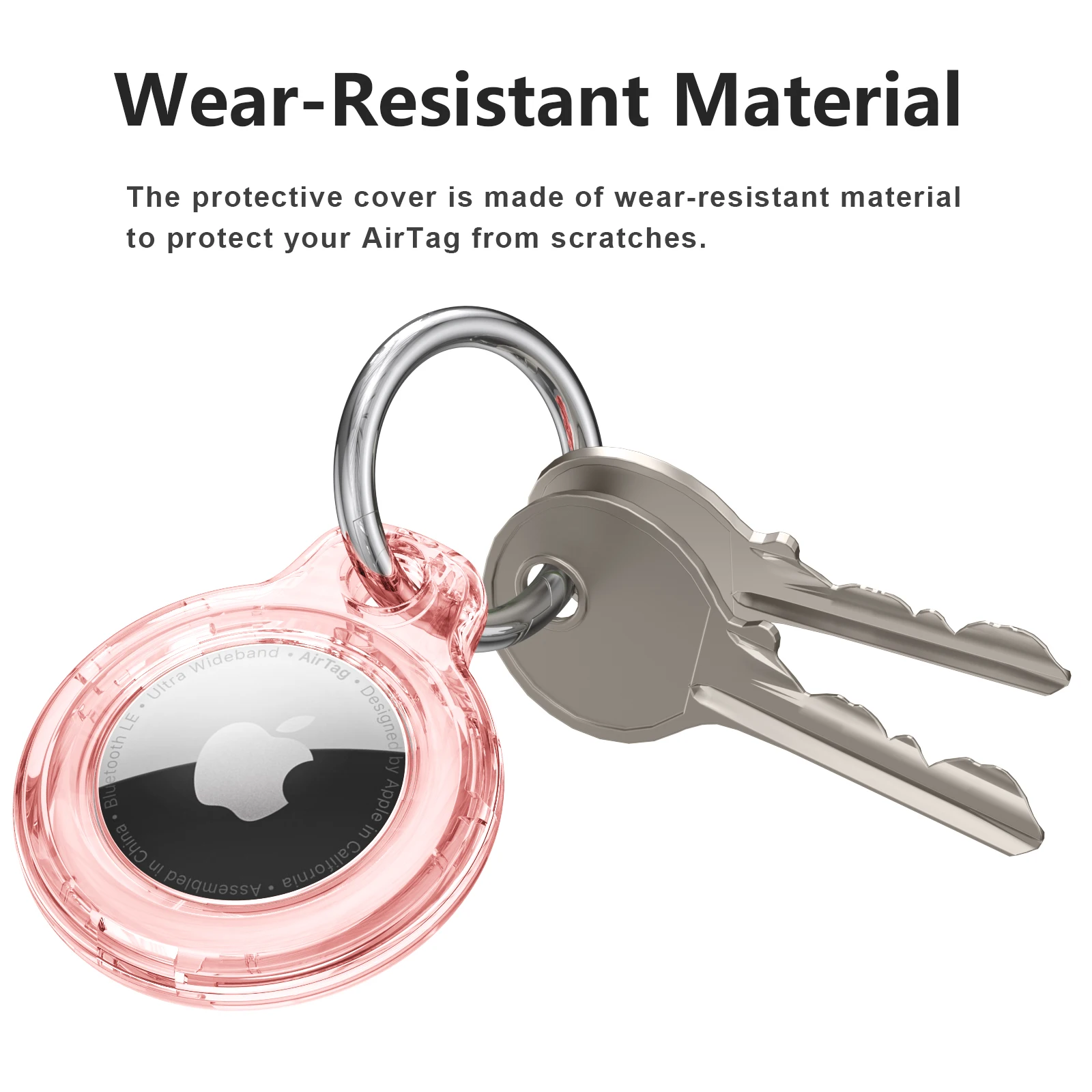 AirTag Holder with Keychain - Protective Hard Shell Anti-Drop Case