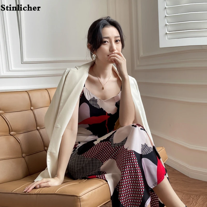 Летнее платье на бретелях-спагетти женское сексуальное шелковечерние без