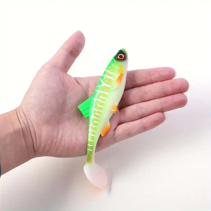 1 Stück weicher T-Tail-Swimbait, 14 cm/5,51 Zoll, 25 g, künstliche Angelköder, weicher Köder für Barsch, Hecht, Süßwasser, Salzwasser