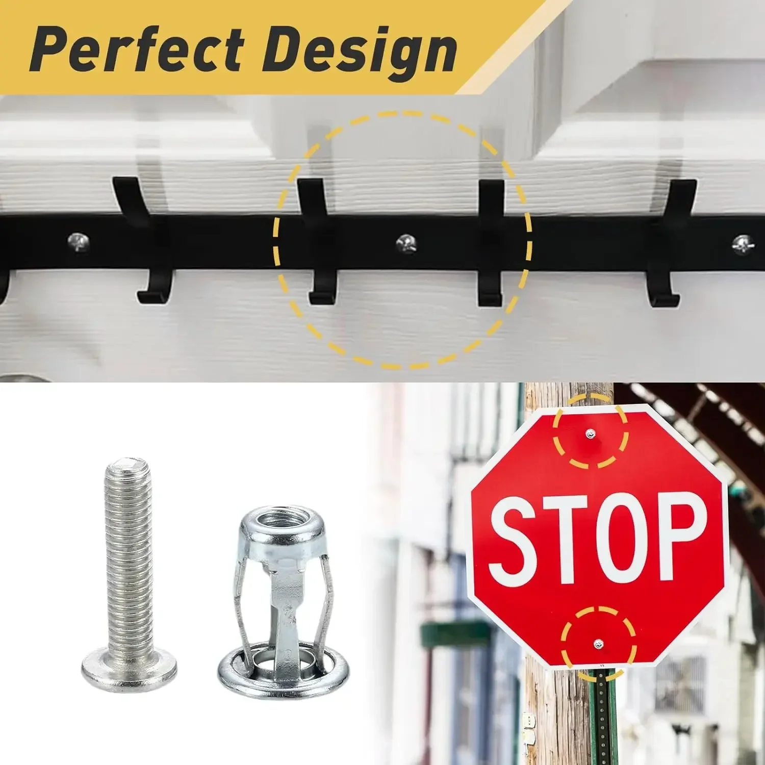 Description Picture 5 of item20/50pcs Jack Nuts Screw Petal Screw Anchors Petal Expansion Plugs for Curtain Expansion Clamp Petal Rivet Lock Jack Nut Bolt