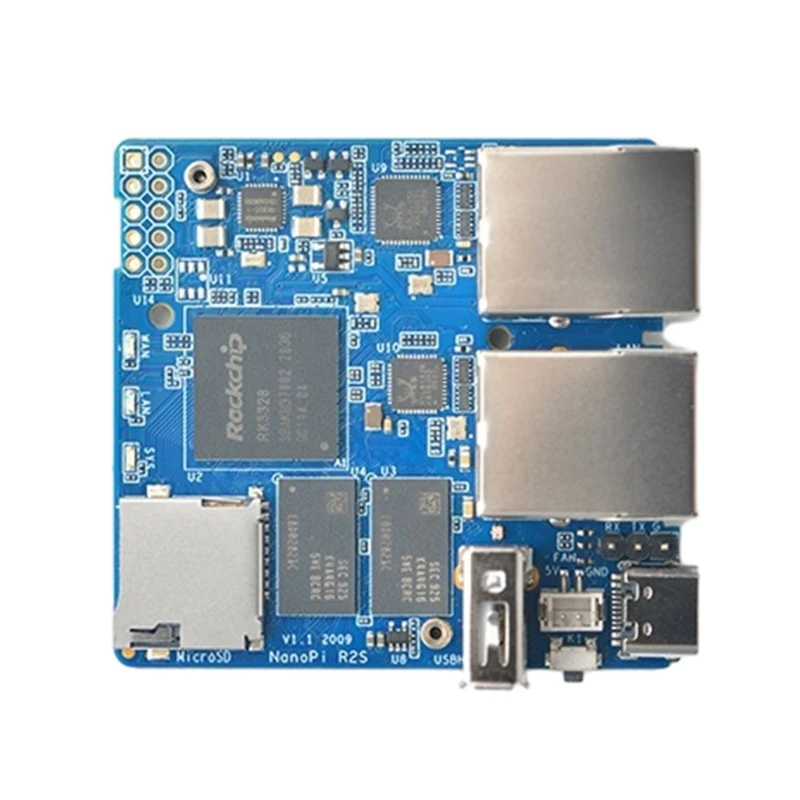 

for NanoPi R2S Open Source Mini Router DualGbps Ethernets Ports RK3328 QuadCores CortexA53 1GB DDR4 Memory
