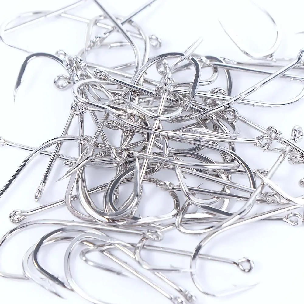 

Anti-rust Single Circle Hook Sharp Barbed Fishhook Offset Narrow Bait Hook Long Shank Fishing Hook High Carbon Steel