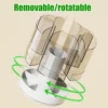Rotating Pencil Organizer Large Capacity Round Desktop Storage Holder with 6 Compartments 360° Turntable Lipstick Organizer 4