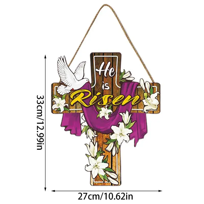 Easter Door Welcome Sign Wood Door Wall Decoration Sign For Easter Farmhouse Living Room Ornament Seasonal Floral Decor Scene