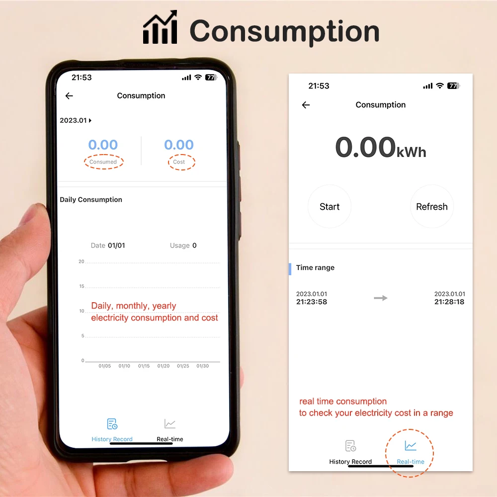 SMTONOFF Ewelink WIFI Smart Energy Meter Kwh Metering Monitoring ...