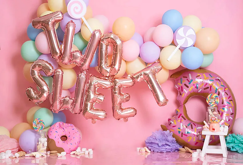 Mehofond Photography Background Donut Grow Up Donut Shop Sweet Girl 1st Birthday Party Cake Smash Decorati Backdrop 