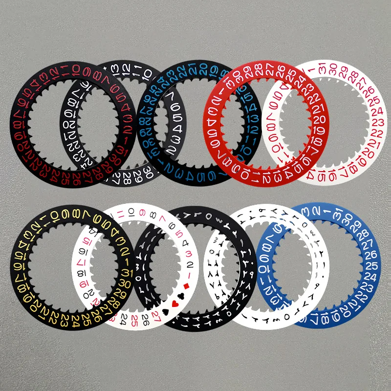 Automatic Mechanical Movement Date Dial Wheel - Red, Blue, Black