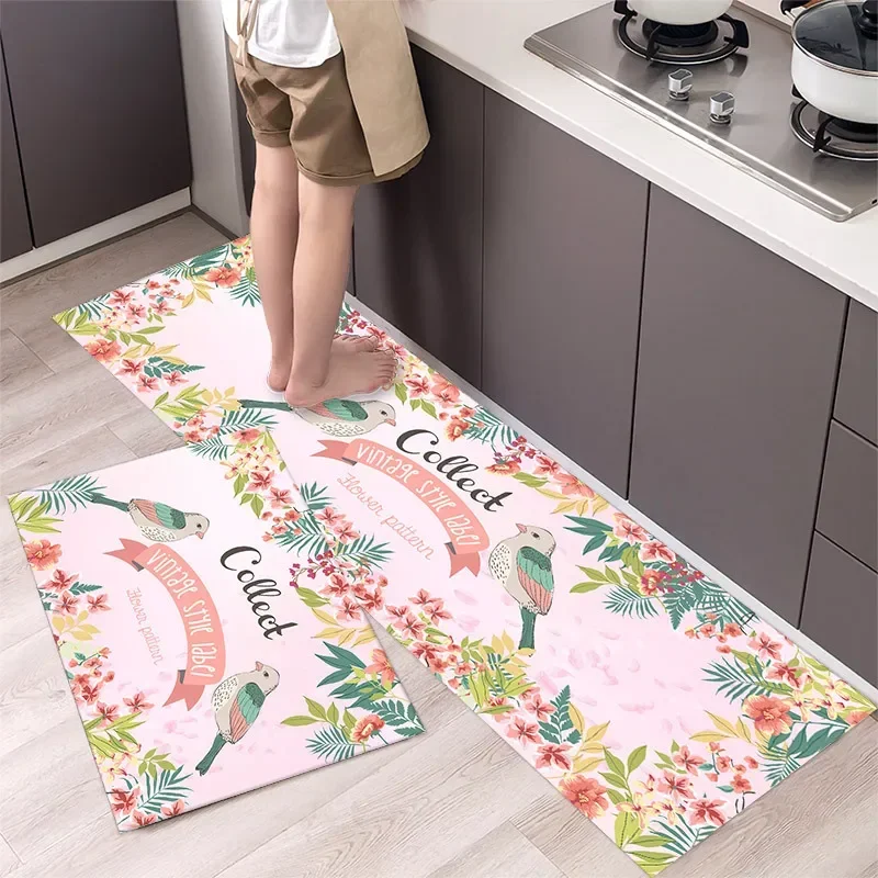 

Kitchen Rug Durable Home Entrance Doormat High-end Kitchen Mats for Floor Waterproof House Hold Washable Non-slip Large Carpet