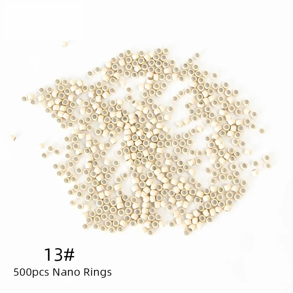 500pcs Silicone Nano Rings Copper Rings Silicone Line Hair Beads Nano Copper Rings/Links/Beads Nano Copper Rings