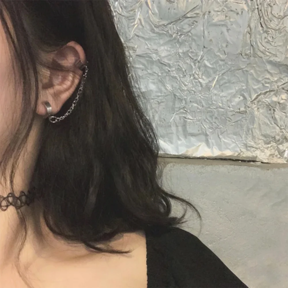 Fashionable Punk Stainless Steel WOMEN'S Chain Ear Clip 1 Pc