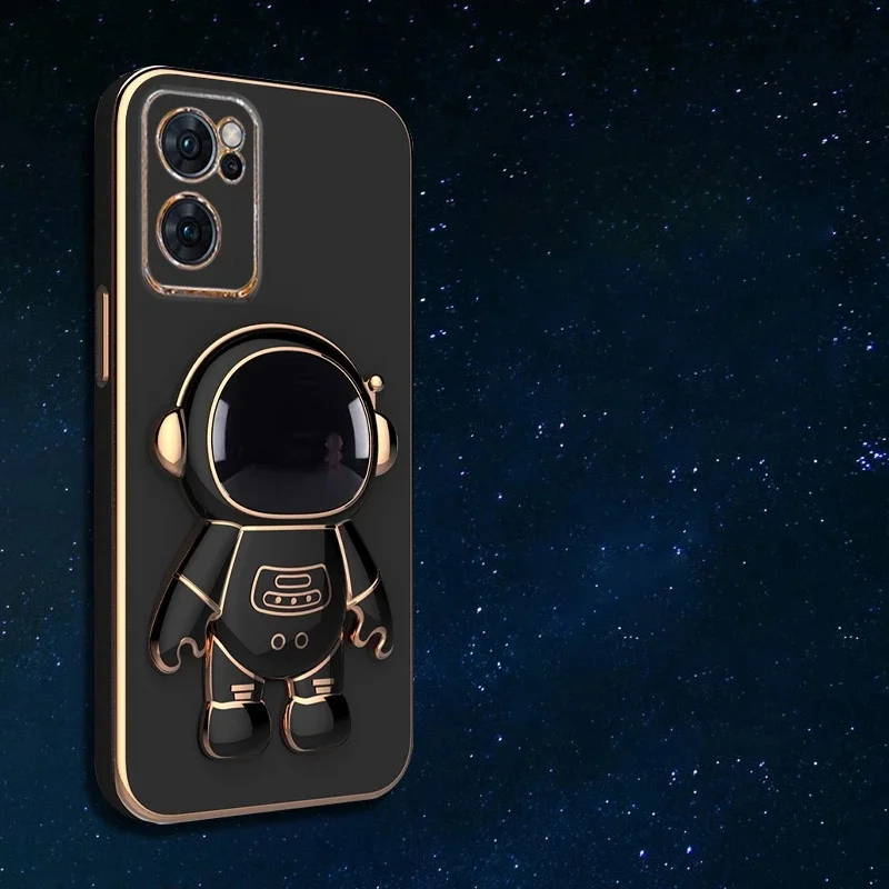 thumbnail image 1 of Funda chapada con soporte plegable de astronauta para Xiaomi Note 12 12S 12C 11 11S 10S 10A 9T A1, funda de silicona con soporte para Redmi Note13, 1 of 5