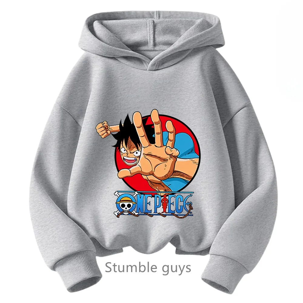 thumbnail image 1 of Ropa de anime para niños, sudadera de una pieza para niños, ropa de primavera y otoño para niñas, sudadera de dibujos animados de Luffy Zoro, traje con capucha para adolescentes, camisetas de Sonic, 1 of 5