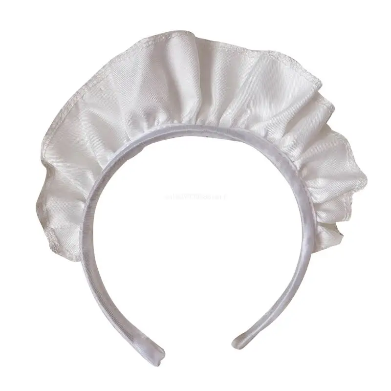 

Girls Wide Headwear Gothic White Maid Headband Anime Cosplay Props Dropship
